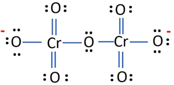 Lewis structure of dichromate ion Cr2O7 2-